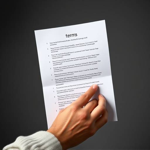 Mano che aggiorna un documento, simboleggiando le modifiche ai termini